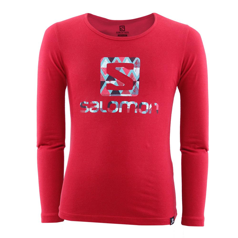 SALOMON SWAZI LS G Philippines - Kids' Tee Shirt - Red | 371265-GHI